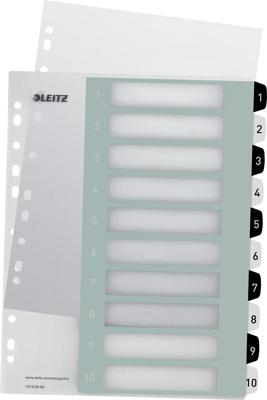 Leitz WOW printbare index, 10 tabs, zwart-wit