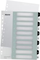 Leitz WOW printbare index, 10 tabs, zwart-wit - thumbnail