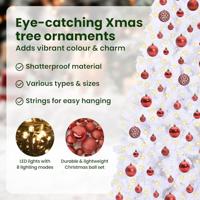 Kunstkerstboom met 300 LED Wit 180 cm PVC en staal - thumbnail