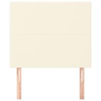 Hoofdborden 2 st 90x5x78/88 cm kunstleer crmekleurig - thumbnail