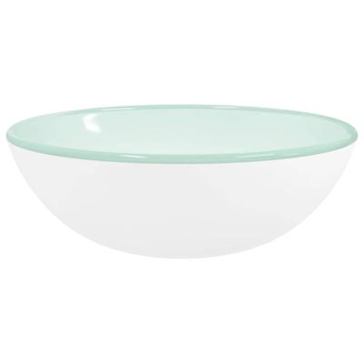 VidaXL Wasbak 35x12 cm gehard glas wit