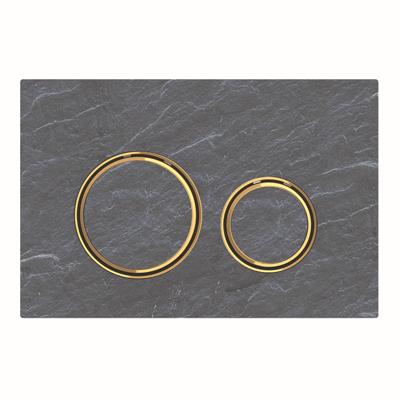 Bedieningsplaat Geberit Sigma 50 Round voor 2-toets Spoeling Messing Goud / Mustang Leisteen