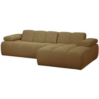 Woood Mojo chaise longue bank rechts bouclé Geel/Bruin Melange