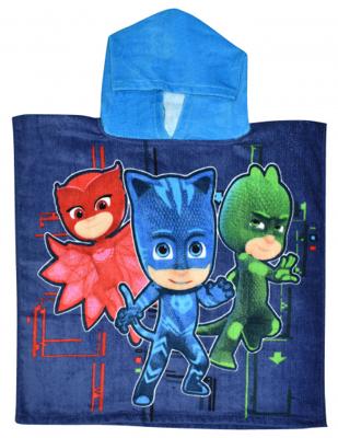 Disney Badponcho Pj Masks Junior 100 Cm Katoen Lichtblauw/blauw Disney Badponcho Pj Masks Junior 100 Cm Katoen Lichtblauw/blauw