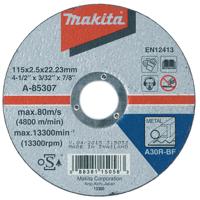 Makita A-85307 Doorslijpschijf 115x2,5x22,23mm staal - thumbnail