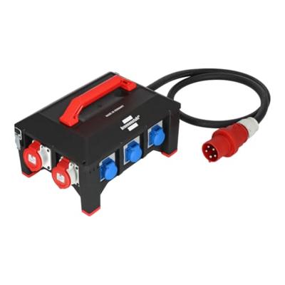 Brennenstuhl Professional rubberen bouwstroomverdeler | BSV 5-63A FI type B | 2m | H07RN-F 5G16,0 | CEE32A+2x16A,6x230V - 9150630168 Brennenstuhl Professional rubberen bouwstroomverdeler | BSV 5-63A FI type B | 2m | H07RN-F 5G16,0 | CEE32A+2x16A,6x230V - 9150630168