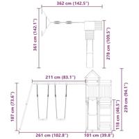 Speelhuis geïmpregneerd grenenhout - thumbnail