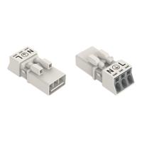 WAGO 890-233 Netstekker WINSTA MINI Stekker, recht Totaal aantal polen: 3 16 A Wit 50 stuk(s) - thumbnail