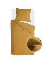 Walra Vintage Cotton Dekbedovertrek 140 x 220/240 cm - Honing mosterd - thumbnail