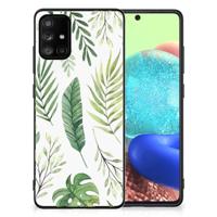 Samsung Galaxy A71 Bloemen Hoesje Leaves - thumbnail