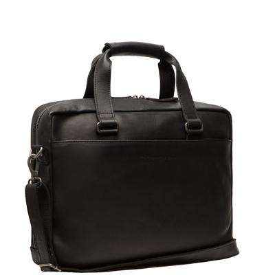 Chesterfield - Manhattan - Lederen Laptoptas - 15 inch - Schoudertas - Zwart Chesterfield - Manhattan - Lederen Laptoptas - 15 inch - Schoudertas - Zwart
