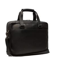 Chesterfield - Manhattan - Lederen Laptoptas - 15 inch - Schoudertas - Zwart - thumbnail