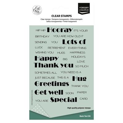 Vaessen Creative • clear stamps engelse teksten 34st.