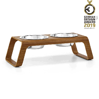 MiaCara MiaCara Desco Dog Food Tray Walnut MiaCara MiaCara Desco Dog Food Tray Walnut
