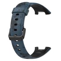 Siliconen bandje met print - Grijsblauw - Xiaomi Smart band 7 Pro - thumbnail