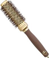 Olivia Garden Straight Wavy Bristle Gold&Brown Brush Ø30mm - thumbnail