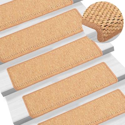 VidaXL Trapmatten zelfklevend 15 st sisal-look 65x21x4 cm sisal