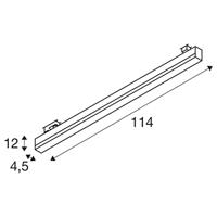 SLV SIGHT TRACK LED-railspot 3-fasig LED vast ingebouwd 37 W Zwart - thumbnail