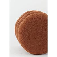 Light & Living Poef 'Kimi' Teddy, kleur Terracotta - thumbnail