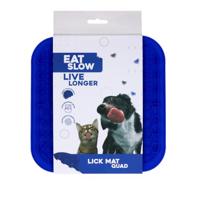 Eat Slow Live Longer Lick Mat Quad Blue - thumbnail