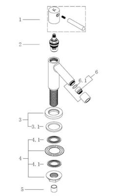 Fonteinkraan Wiesbaden Benga | Opbouw | Koudwater kraan | Standaard model | Rond | Chroom