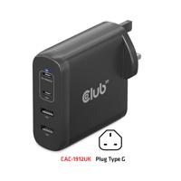 club3D CAC-1912 Laptop netvoeding 100 W 2x USB-A, 2x USB-C USB PD Zwart Binnen GaN, USB Power Delivery (USB-PD) - thumbnail