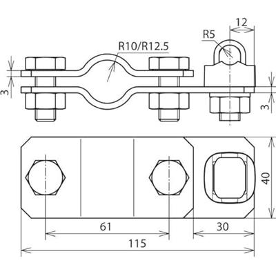 DEHN 620011 AS TE 20 KSV 7.10 STTZN Aansluitklem