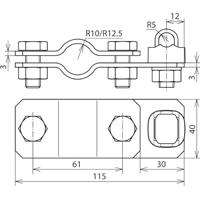 DEHN 620011 AS TE 20 KSV 7.10 STTZN Aansluitklem - thumbnail