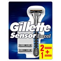 Gillette Gillette Sensor Excel Scheerhouder + 2 Excel / 1 Sensor3 Scheermesjes - thumbnail