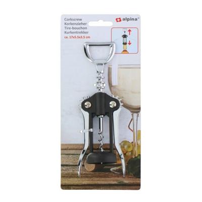 Alpina Hefboom Kurkentrekker - RVS - Zwart/Zilver Alpina Hefboom Kurkentrekker - RVS - Zwart/Zilver