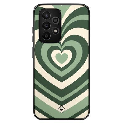 Samsung Galaxy A53 hoesje - Hart swirl groen
