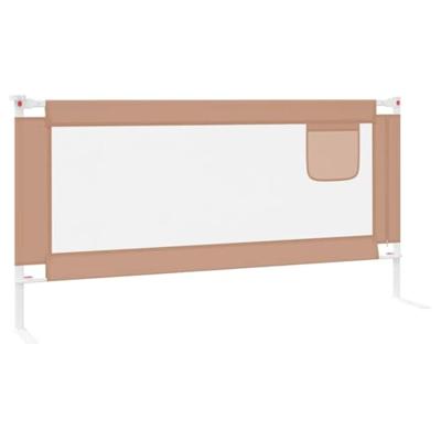 Bedhekje peuter 180x25 cm stof taupe - thumbnail