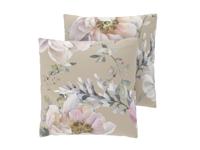 LIVARNO Set van 2 satijnen kussenslopen 60 x 50 cm (Beige) - thumbnail