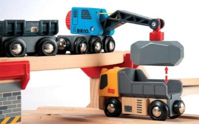 BRIO World - Spoor en Weg Transportset baan