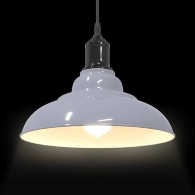 Hanglamp in hoogte verstelbaar E27 31 cm metaal glanzend grijs