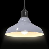 Hanglamp in hoogte verstelbaar E27 31 cm metaal glanzend grijs - thumbnail