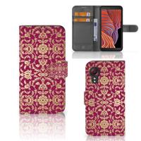 Wallet Case Samsung Galaxy Xcover 5 Barok Pink | Portemonnee hoesje - thumbnail