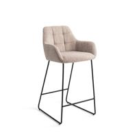 Jesper Home Noto barkruk H65 Biscuit Beach slide black - thumbnail