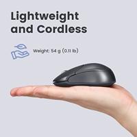 Perixx PERIMICE-802 Iron Muis Bluetooth Grijs 1000 dpi - thumbnail