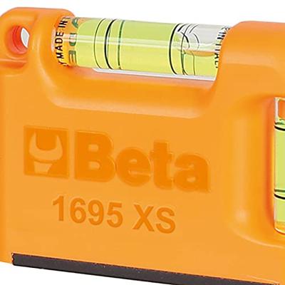 Beta Zak waterpas met magnetisch V vormige behuizing vervaardigd uit geprofileerd aluminium 2 onbreekbare libellen Nauwkeurigheid: 1mm/m 1695XS -