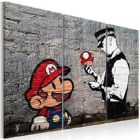 Schilderij - Super Mario Mushroom Cop by Banksy - thumbnail