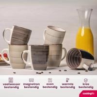 Cookinglife Mokken Delice Grijs 350 ml - 6 stuks - thumbnail