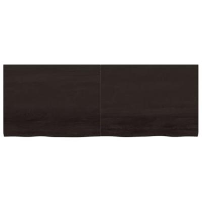 Tafelblad 160x60x(2-4)cm behandeld eikenhout donkerbruin