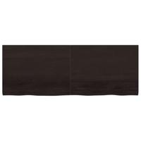 Tafelblad 160x60x(2-4)cm behandeld eikenhout donkerbruin - thumbnail