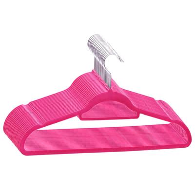 VidaXL 20-delige kledinghangerset anti-slip fluweel roze VidaXL 20-delige kledinghangerset anti-slip fluweel roze