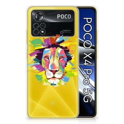 Xiaomi Poco X4 Pro 5G Telefoonhoesje met Naam Lion Color Xiaomi Poco X4 Pro 5G Telefoonhoesje met Naam Lion Color