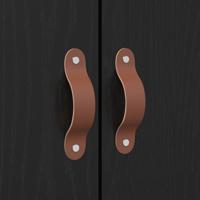 Bedframe Zwart eiken 200 x 120 x 31.5 cm Bewerkt hout - thumbnail