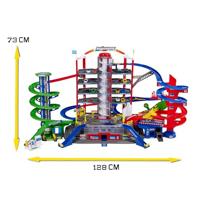 Majorette Super City Garage, 2 verdiepingen, geluid en licht, 6 metalen voertuigen + 1 trein, 128 x 78 x 73 cm - thumbnail