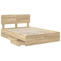 Bedframe met lade Sonoma Eiken 150 x 200 cm Geconstrueerd hout - thumbnail