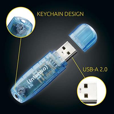Intenso Rainbow Line USB flash drive 4 GB USB Type-A 2.0 Blauw Intenso Rainbow Line USB flash drive 4 GB USB Type-A 2.0 Blauw